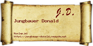Jungbauer Donald névjegykártya